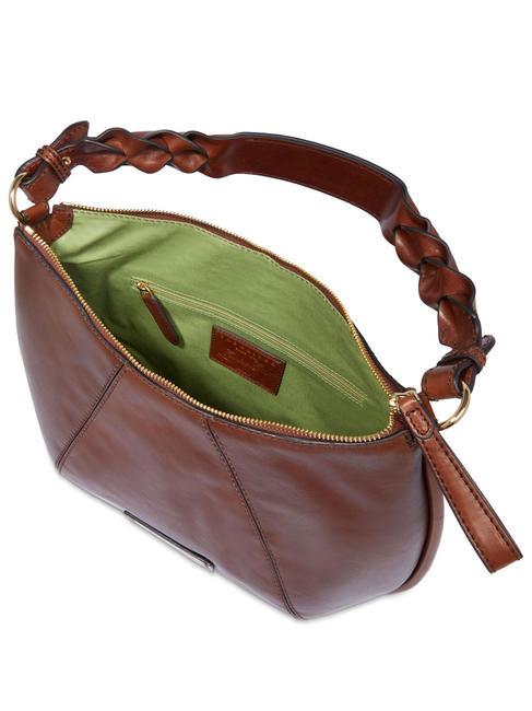 BRIGIDA Shoulder bag, in leather BROWN - Women’s Bags