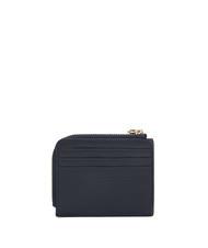 COCCINELLE TASSEL Card holder with zip in hammered leather midnight blue - Women’s Wallets - 2