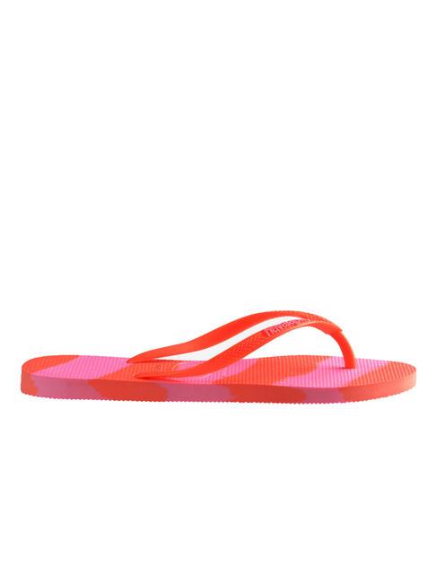 SLIM COLOR FUN Flip flops neon coral - Women’s shoes