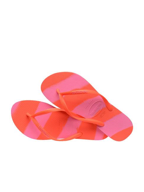 SLIM COLOR FUN Flip flops neon coral - Women’s shoes