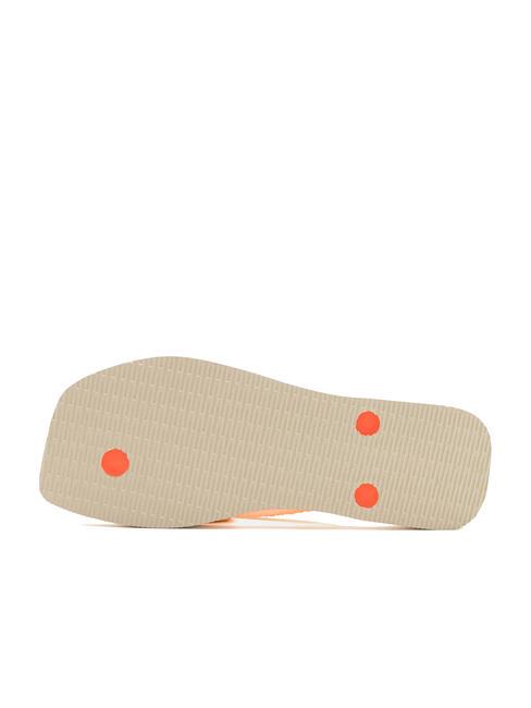 SQUARE GLITTER NEON Flip flops beige / orange - Women’s shoes