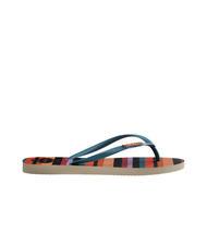 HAVAIANAS SLIM PATCHWORK Flip flops beige straw/blue - Women’s shoes - 2