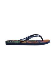 HAVAIANAS  SLIM TROPICAL flip flops NAVY / BLUE / NAVY - Women’s shoes - 3