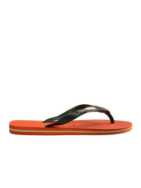 BRASIL LOGO Men's flip flops sunset orange - Unisex shoes