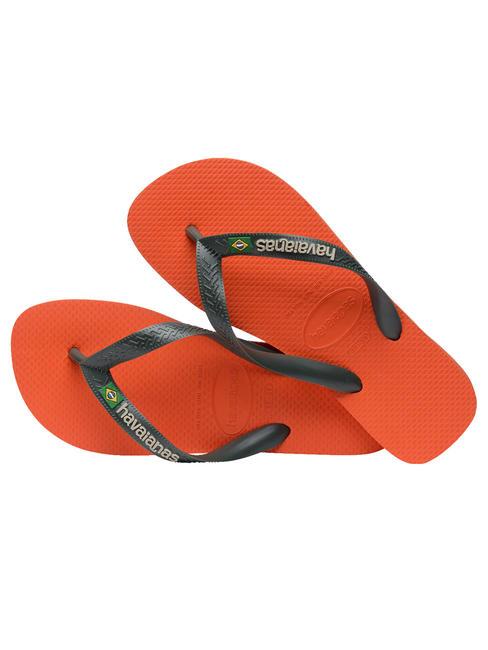 BRASIL LOGO Men's flip flops sunset orange - Unisex shoes