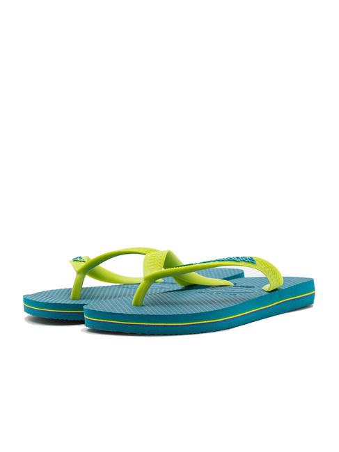 BRASIL LOGO Men's flip flops amazonite blue - Unisex shoes