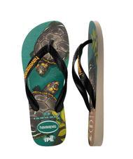 HAVAIANAS flip flops IPE beige/black/yellow - Unisex shoes - 3