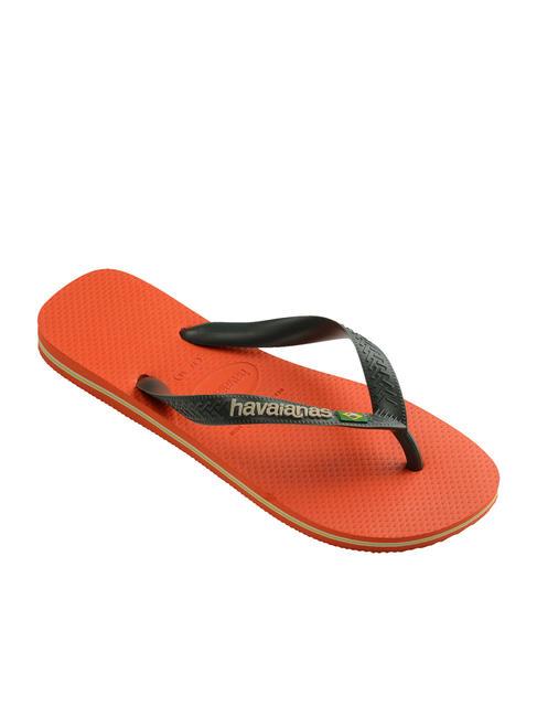 BRASIL LOGO Men's flip flops sunset orange - Unisex shoes