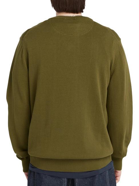 WILLIAMS RIVER  Cotton sweater darkoliv - Men's Sweaters