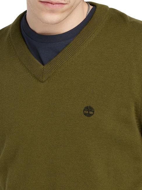 WILLIAMS RIVER  Cotton sweater darkoliv - Men's Sweaters