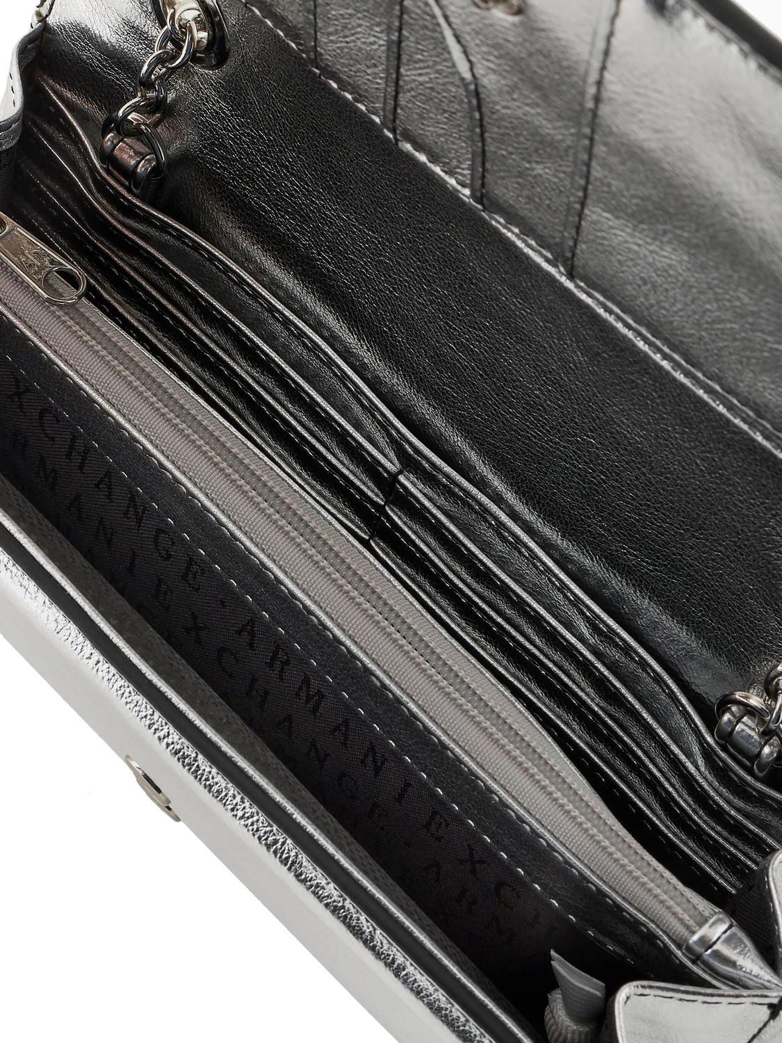 Armani Exchange A|X Metallic Wallet Clutch Bag With Shoulder Strap 