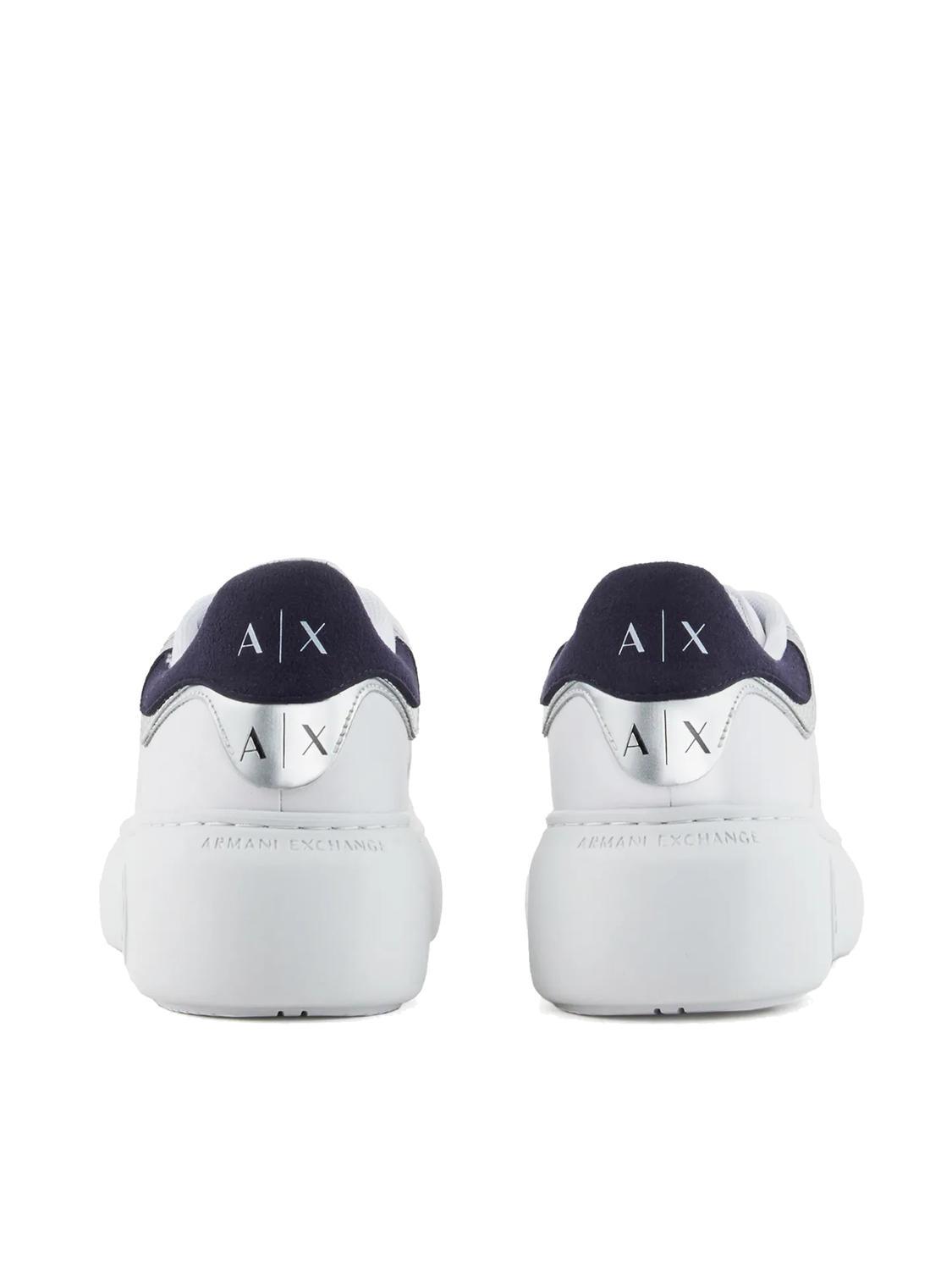 ARMANI EXCHANGE ACTION Leather sneakers with python print insert