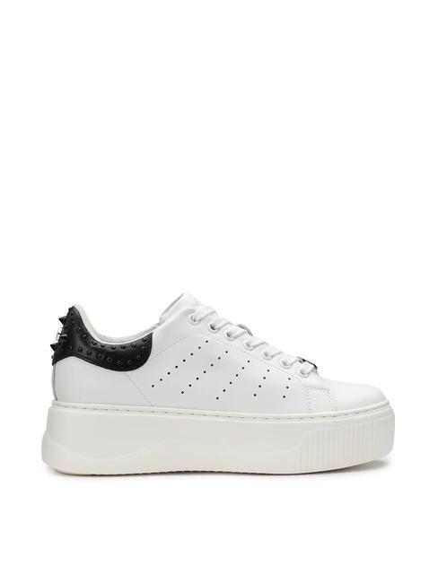 PERRY 4236 Leather sneakers with studs white/black - Women’s shoes