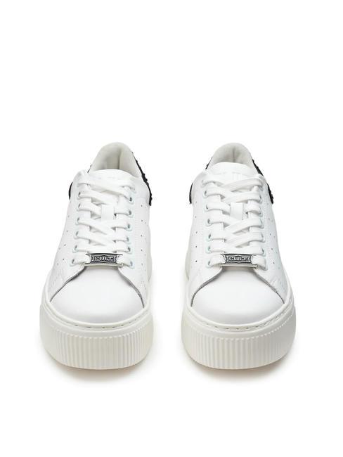 PERRY 4236 Leather sneakers with studs white/black - Women’s shoes