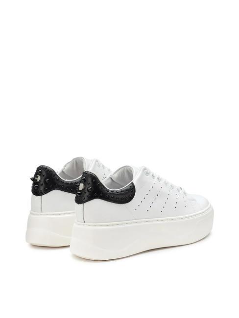 PERRY 4236 Leather sneakers with studs white/black - Women’s shoes