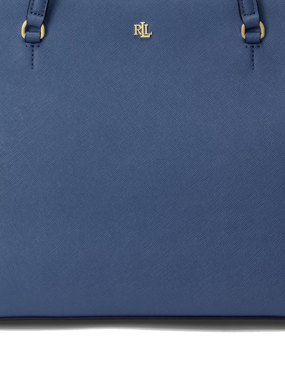 Ralph Lauren Karly Leather Shopping Bag Blue10 Buy At Outlet Prices