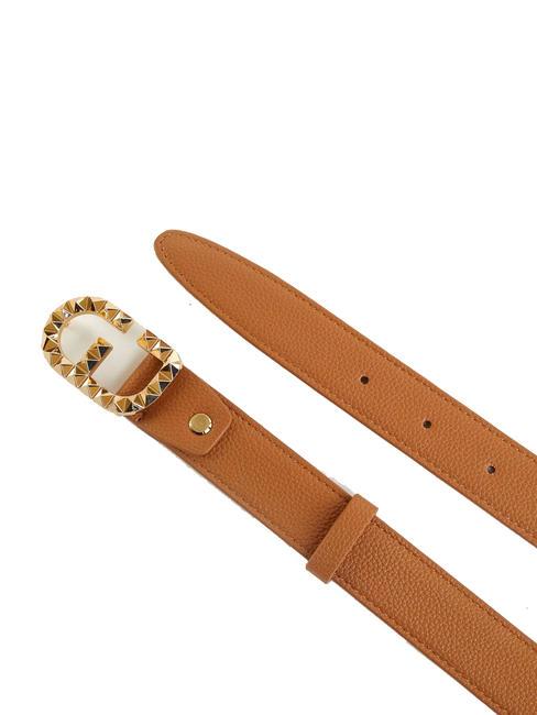 VENICE Belt with studded logo buckle almond - Belts