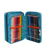 SJGANG CUCCIOLI 3 zip pencil case with school kit Black - Cases and Accessories - 4