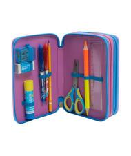 CAMOMILLA DREAMS&FLOWERS 3 zip pencil case with school kit Black - Cases and Accessories - 3