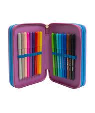 CAMOMILLA DREAMS&FLOWERS 3 zip pencil case with school kit Black - Cases and Accessories - 4