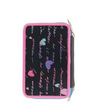 CAMOMILLA DREAMS&FLOWERS 3 zip pencil case with school kit Black - Cases and Accessories - 5