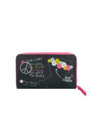 MINIPA' DON'T WORRY BE HIPPY Large zip around wallet Black - Kids bags and accessories - 3