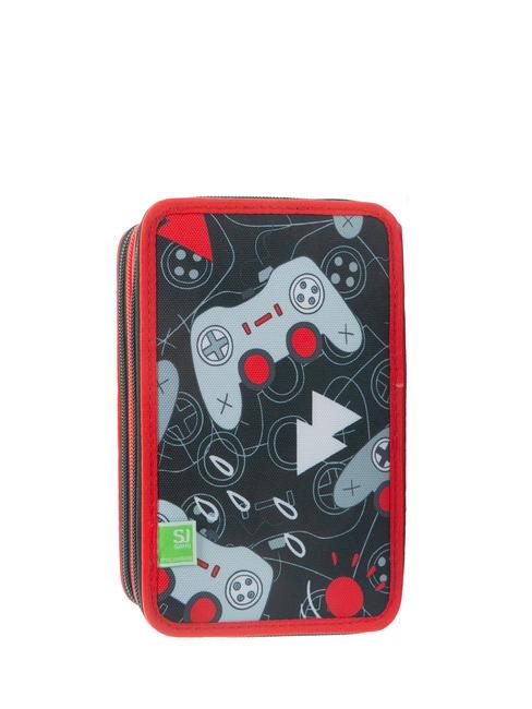 EVER 3 zip pencil case with school kit RED - Cases and Accessories