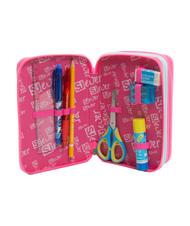 SJGANG EVER 3 zip pencil case with school kit RHODAMINE RED - Cases and Accessories - 2