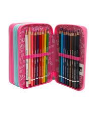 SJGANG EVER 3 zip pencil case with school kit RHODAMINE RED - Cases and Accessories - 3