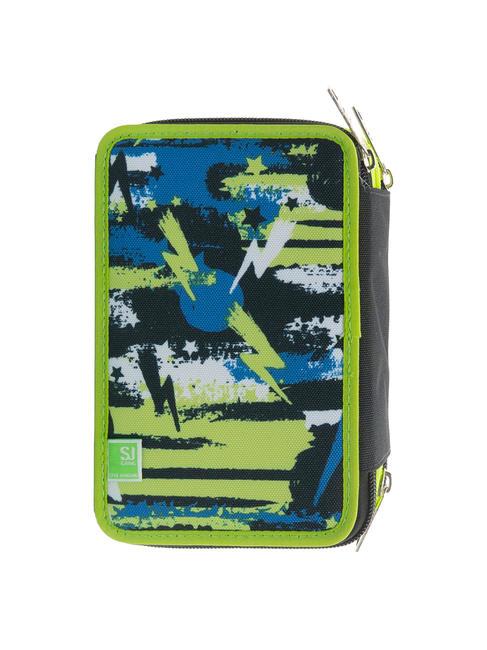 EVER 3 zip pencil case with school kit Bluedeep - Cases and Accessories