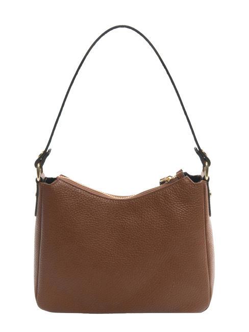 SANDRA Leather shoulder bag with fringes brown - Women’s Bags
