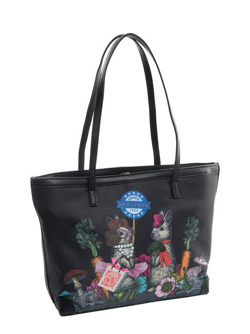 JENNIFER Shopping bag with print black - Women’s Bags