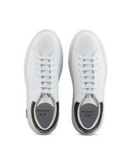 ARMANI EXCHANGE ACTION Leather sneakers op.white + black - Men’s shoes - 3