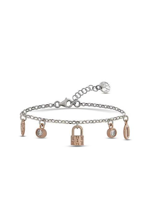 RAMBLA Bracelet with charms and zircons steel-gold - Bracelets