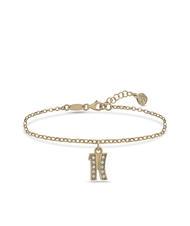 ALVIERO MARTINI PRIMA CLASSE BROADWAY Bracelet with logo charm and zircons gold - Bracelets - 3
