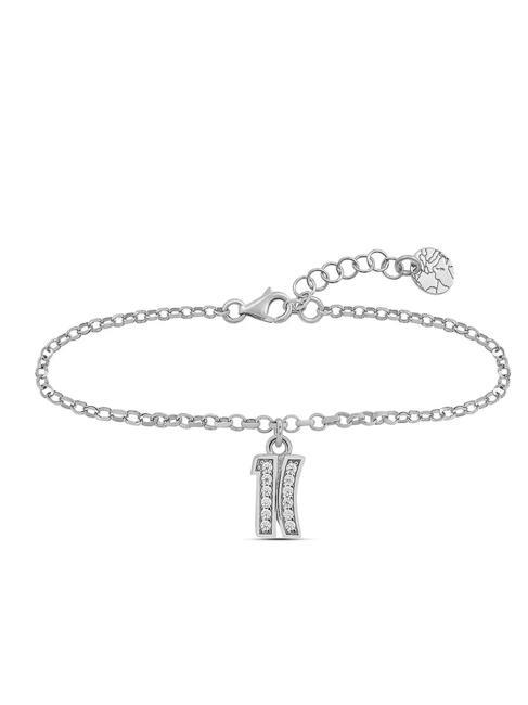 BROADWAY Bracelet with logo charm and zircons steel - Bracelets