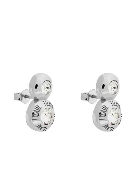 CHAMPS ELYSEES Double earrings with zircons steel - Earrings