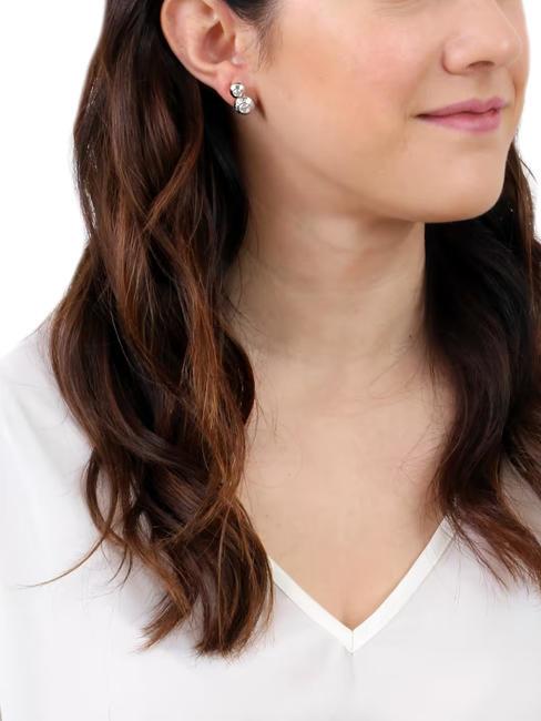 CHAMPS ELYSEES Double earrings with zircons steel - Earrings