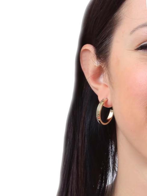 TIMELESS Hoop earrings with zircons gold - Earrings