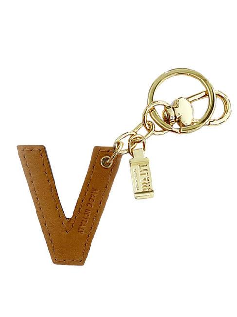 GEO CLASSIC Letter V key ring NATURAL - Key holders