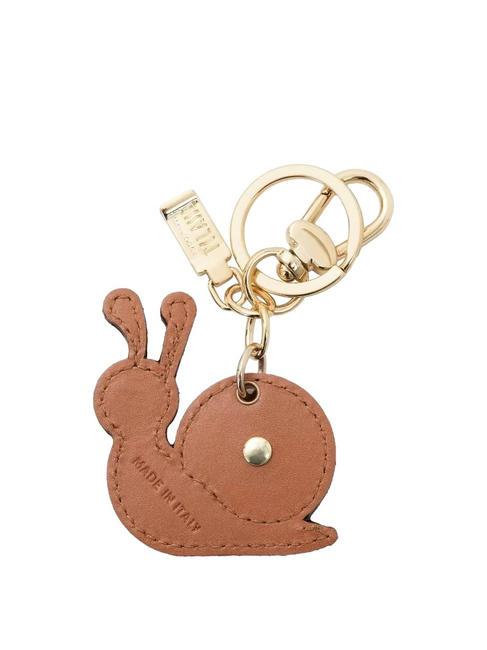 GEO CLASSIC Snail charm key ring NATURAL - Key holders