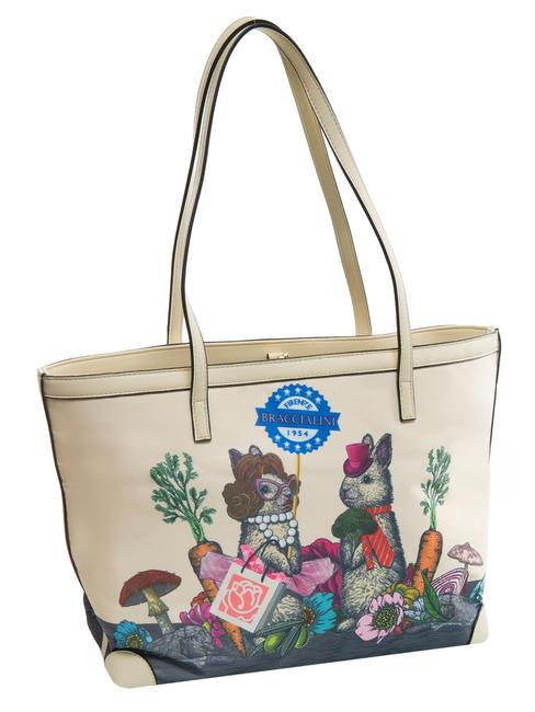 JENNIFER Shopping bag with print beige - Women&rsquo;s Bags