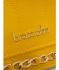 BRACCIALINI NORA Leather shoulder bag with flap yellow - Women’s Bags - 3