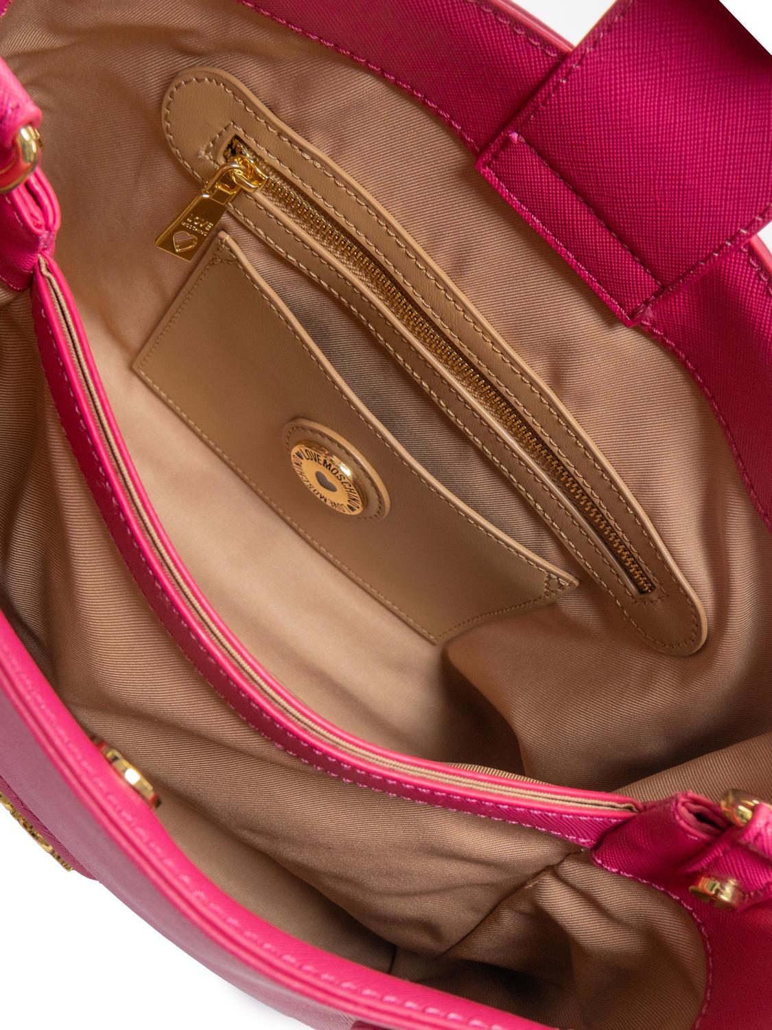 Love Moschino Heart Logo Shoulder Bag Fuchsia - Buy At Outlet Prices!