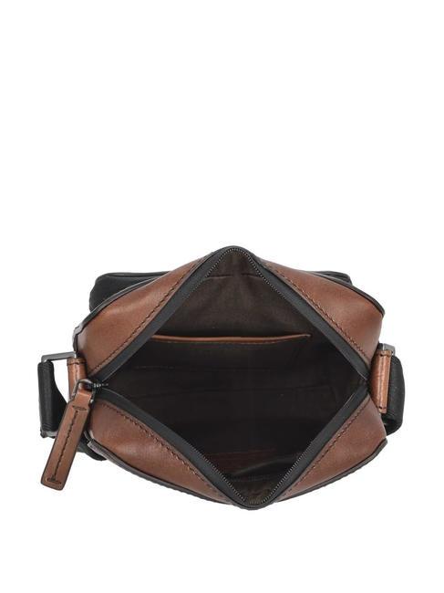 DAMIANO  Leather bag Brown / Ruthenium - Over-the-shoulder Bags for Men
