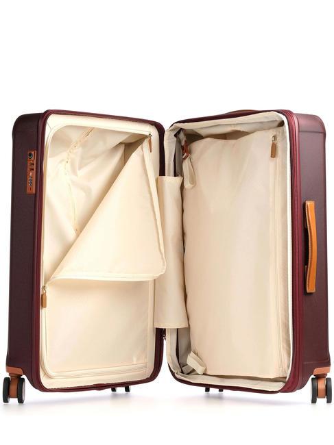 CAPRI Medium trolley with USB port bordeaux - Rigid Trolley Cases