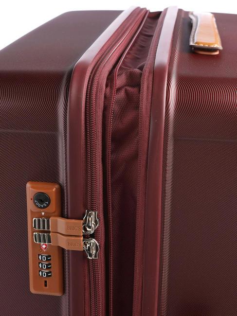 CAPRI Medium trolley with USB port bordeaux - Rigid Trolley Cases