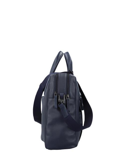 PAN  15.6" leather laptop briefcase blue - Work Briefcases