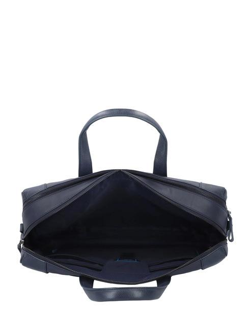 PAN  15.6" leather laptop briefcase blue - Work Briefcases