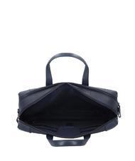 PIQUADRO PAN  15.6" leather laptop briefcase blue - Work Briefcases - 5